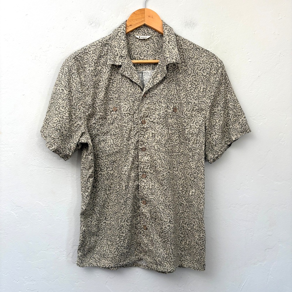Cotopaxi Afuera Shirt Men Size Small Green Button Up Short Sleeve
